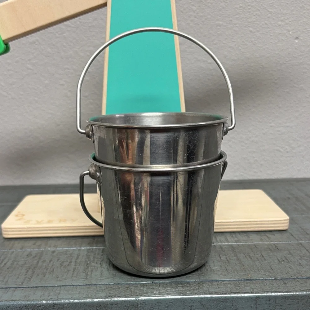 Lovevery Wooden Balance Scale Toy with Aqua Accent - Picture 5 of 6